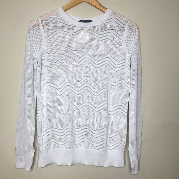 Vince Sz M White Perforated Sweater - Picture 2 of 6